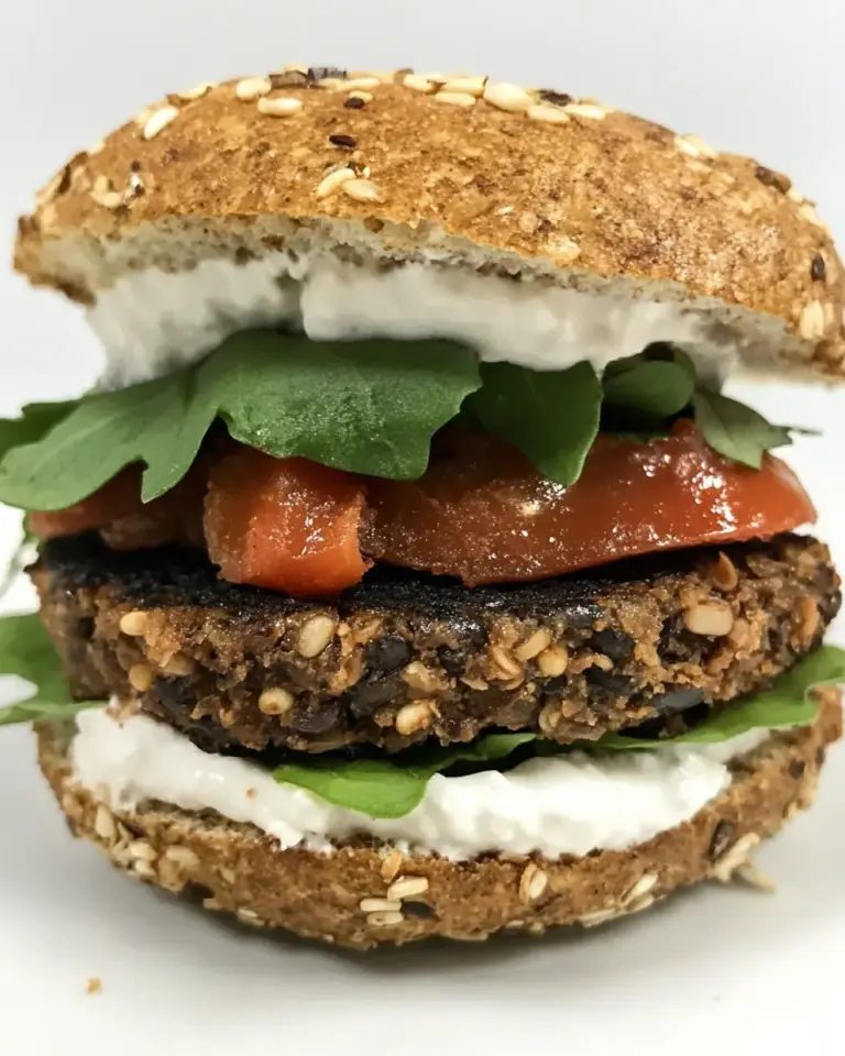 Black Bean Mushroom Burgers