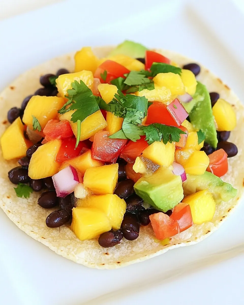 Black Bean and Mango Tostadas