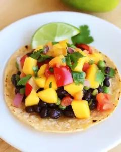 Black Bean and Mango Tostadas
