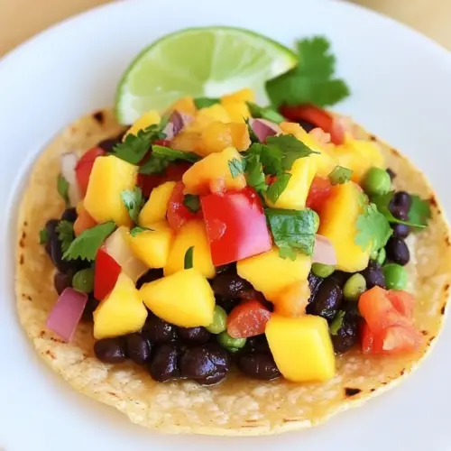 Black Bean and Mango Tostadas
