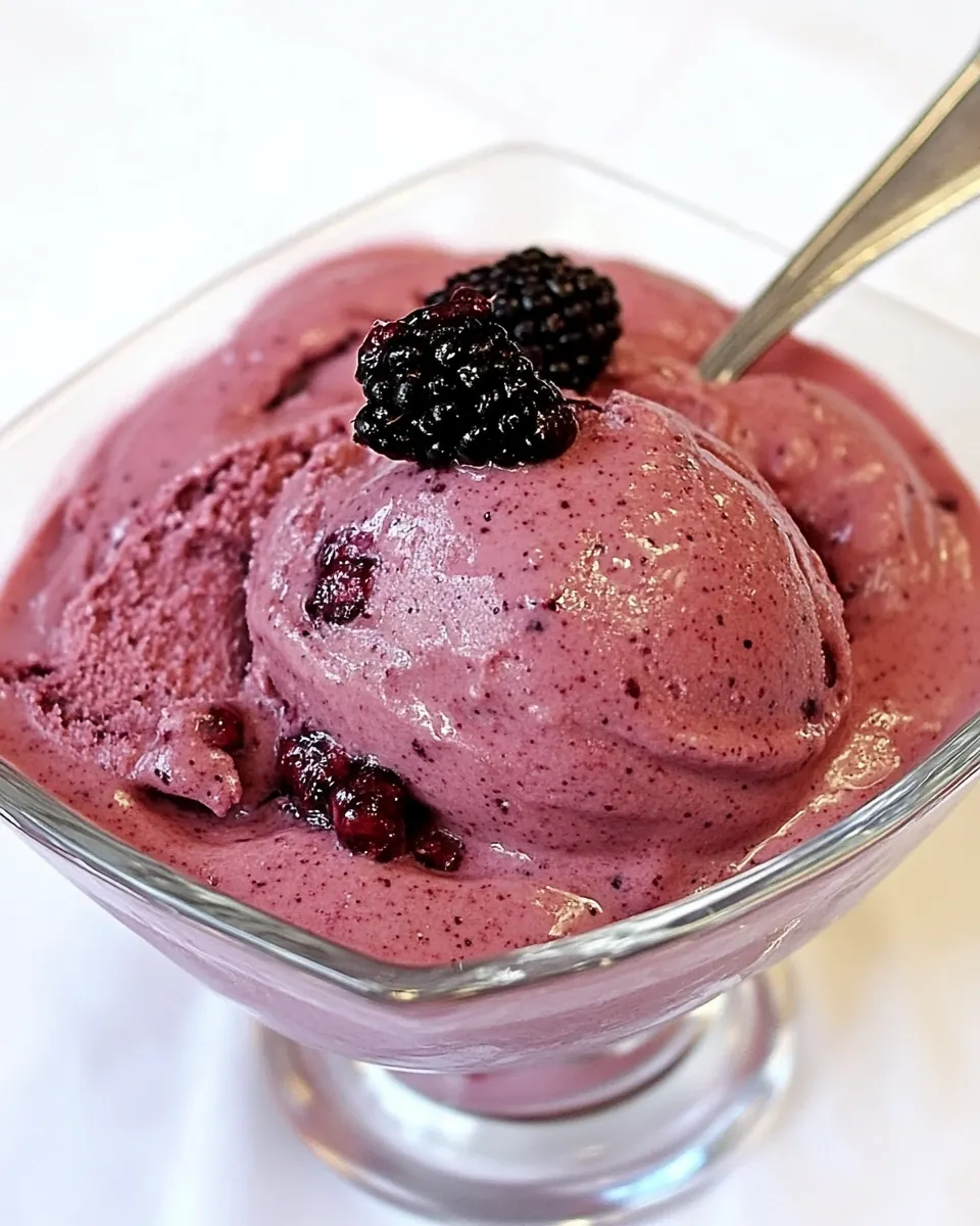 Blackberry Banana Ice Cream