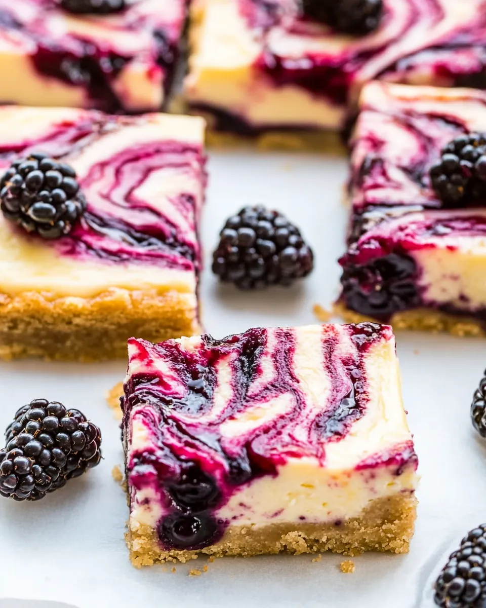 Blackberry Cheesecake Bars