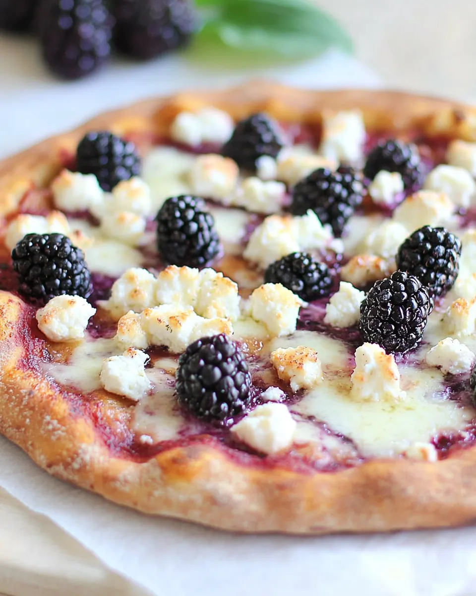 Blackberry Goat Cheese Pizza