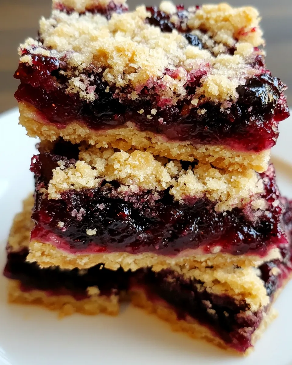 Blackberry Jam Shortbread Bars