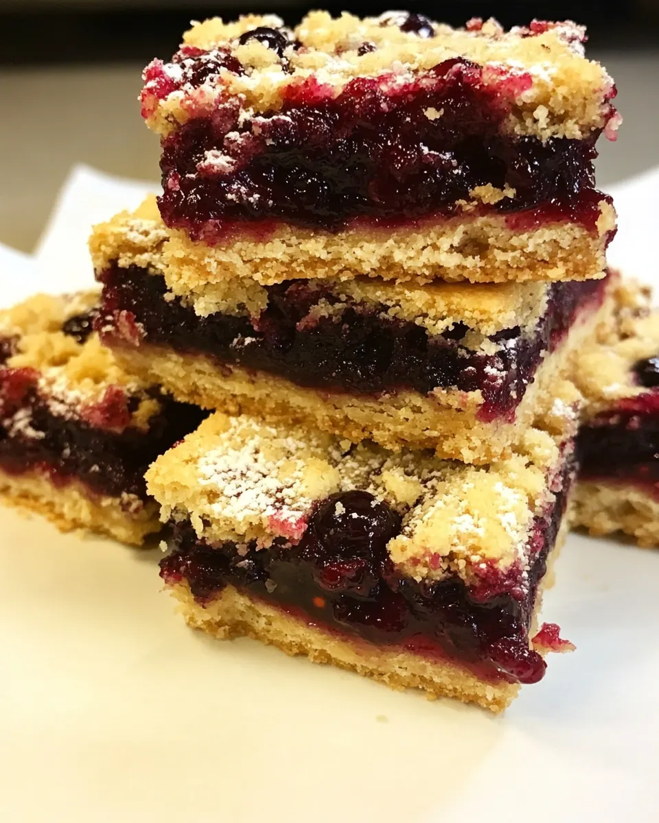 Blackberry Jam Shortbread Bars