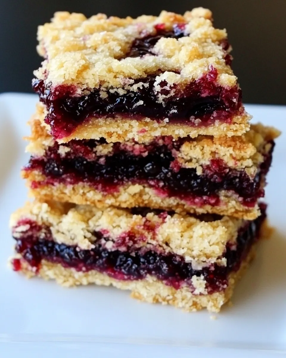 Blackberry Jam Shortbread Bars