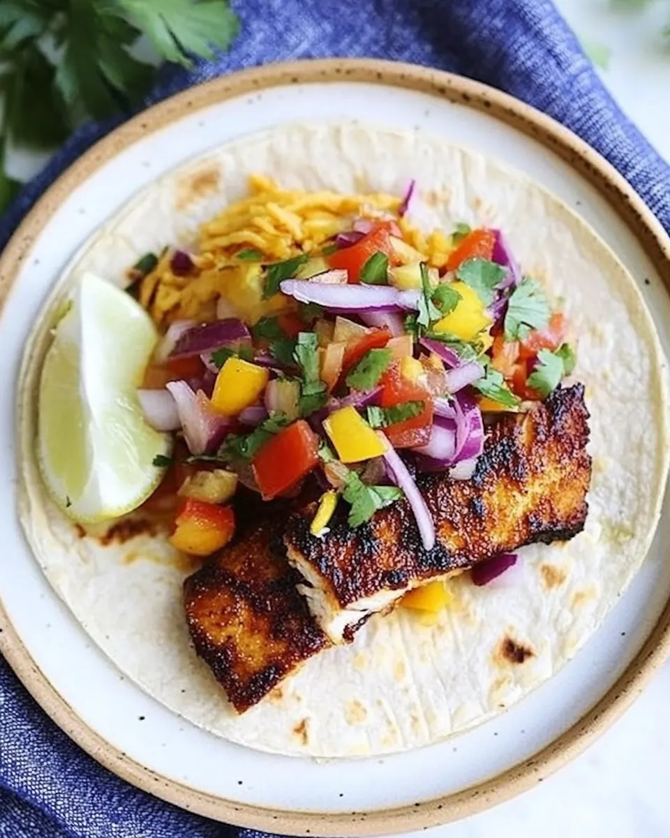 Blackened Mahi Mahi Tacos