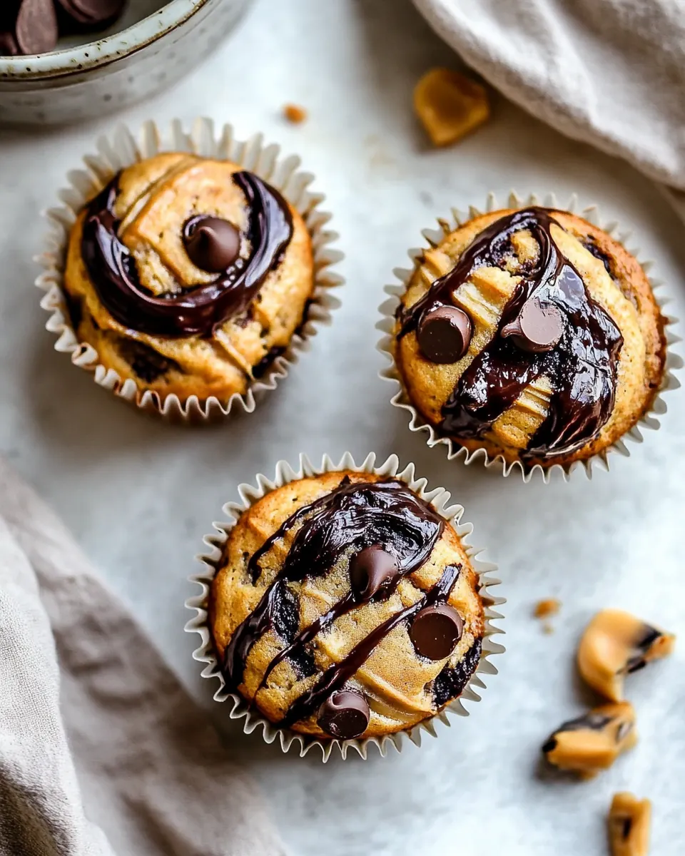 Blender Cottage Cheese Chocolate Chip Peanut Butter Banana Muffins