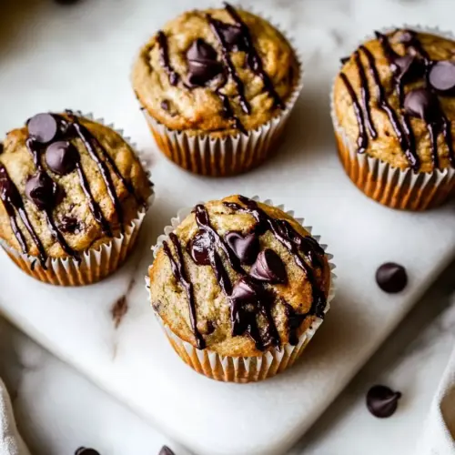 Blender Cottage Cheese Chocolate Chip Peanut Butter Banana Muffins
