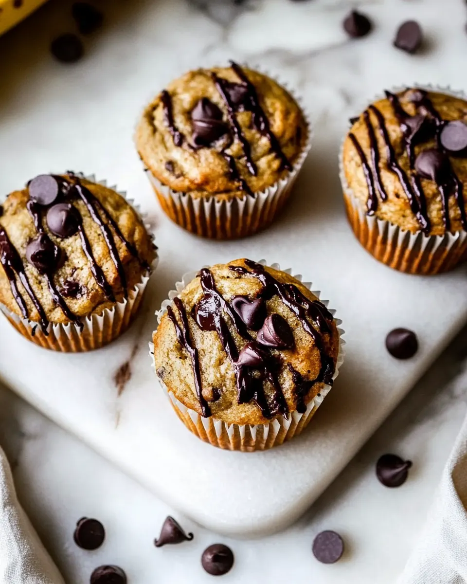 Blender Cottage Cheese Chocolate Chip Peanut Butter Banana Muffins