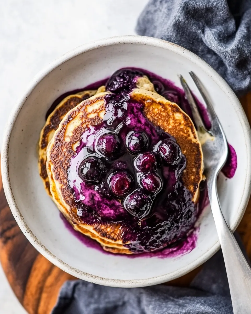 Blueberry Coconut Flour Pancakes