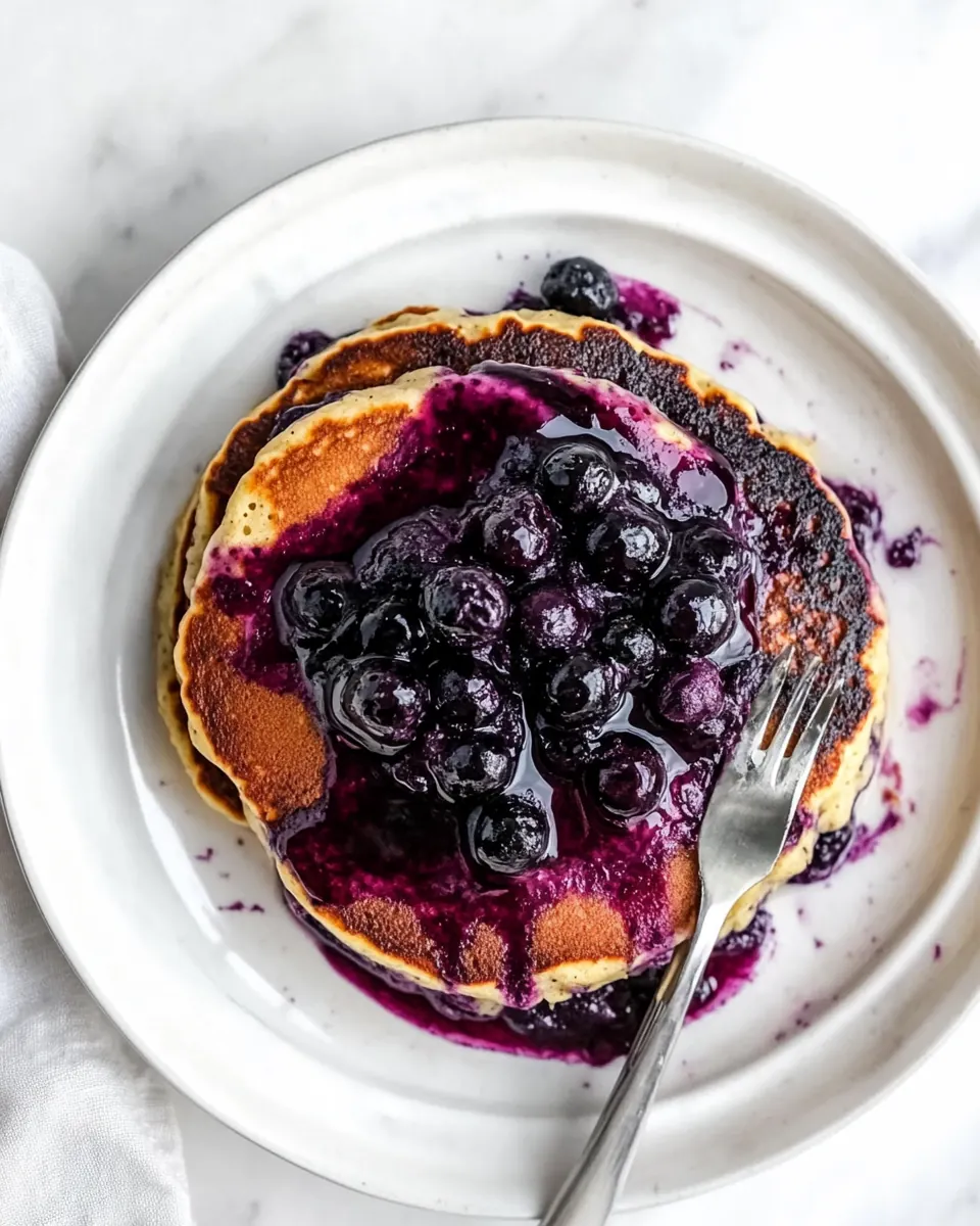 Blueberry Coconut Flour Pancakes