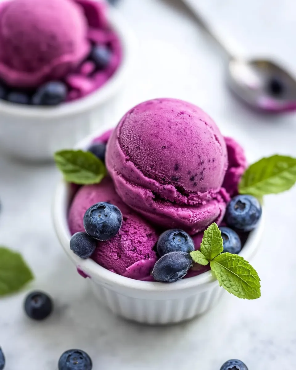 Blueberry Frozen Yogurt