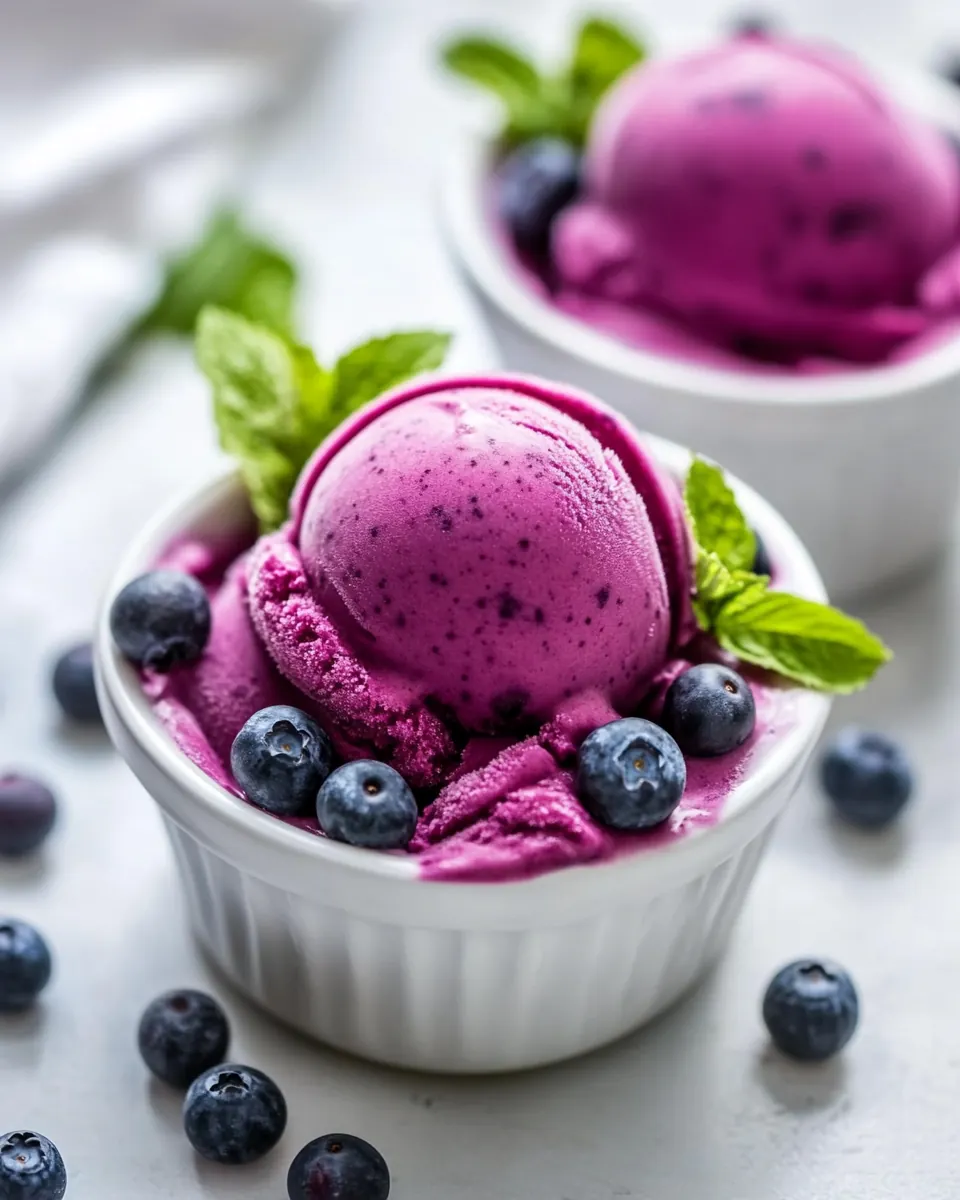Blueberry Frozen Yogurt