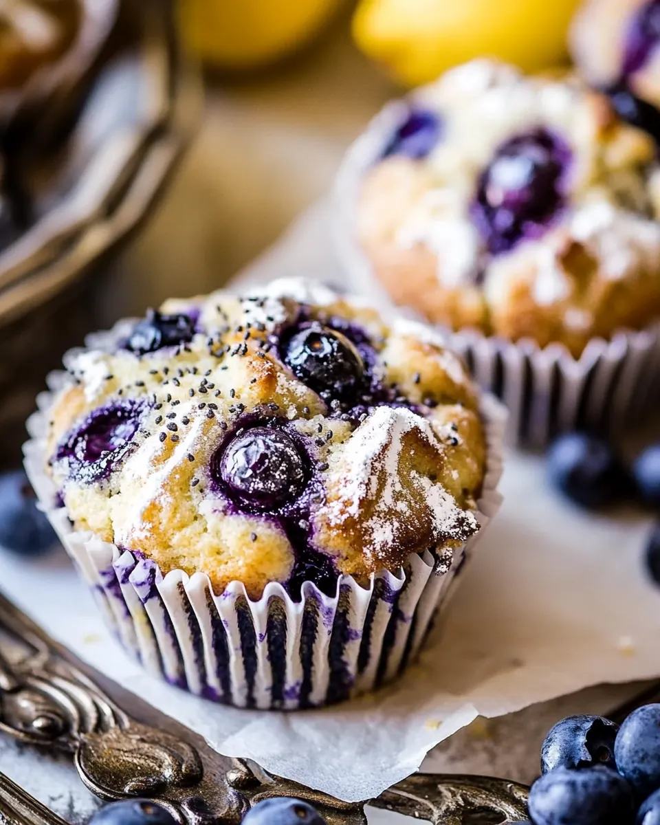 Blueberry Lemon Poppy Seed Muffins