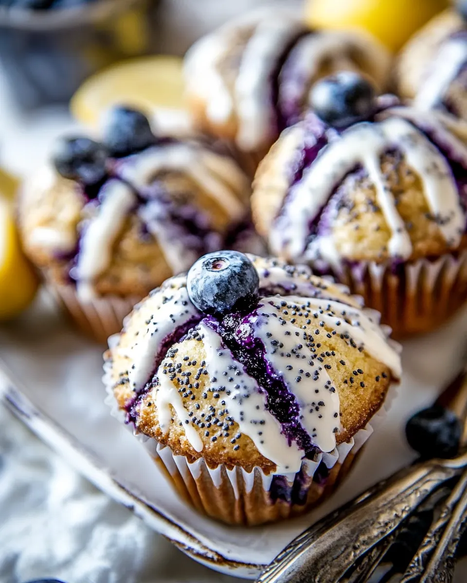 Blueberry Lemon Poppy Seed Muffins