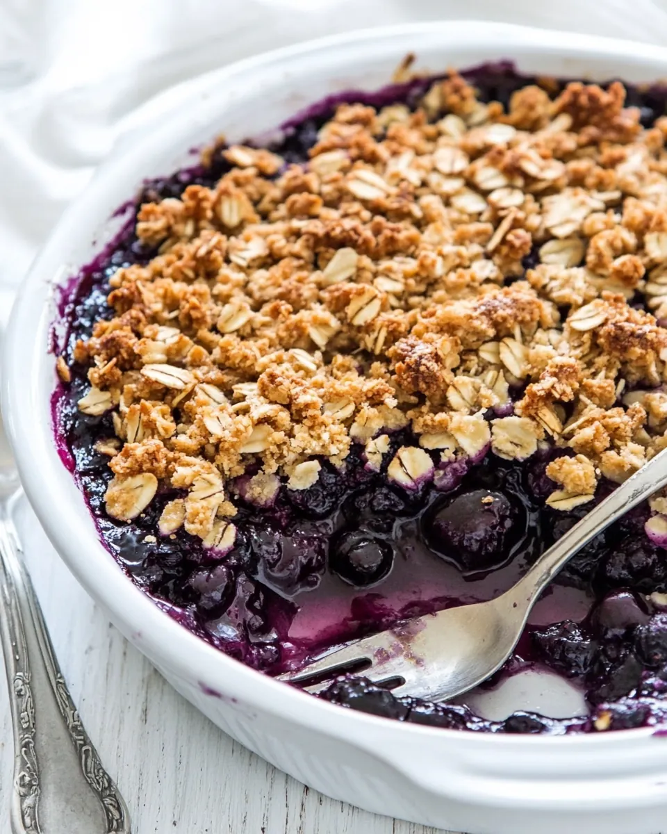 Blueberry Rhubarb Crisp