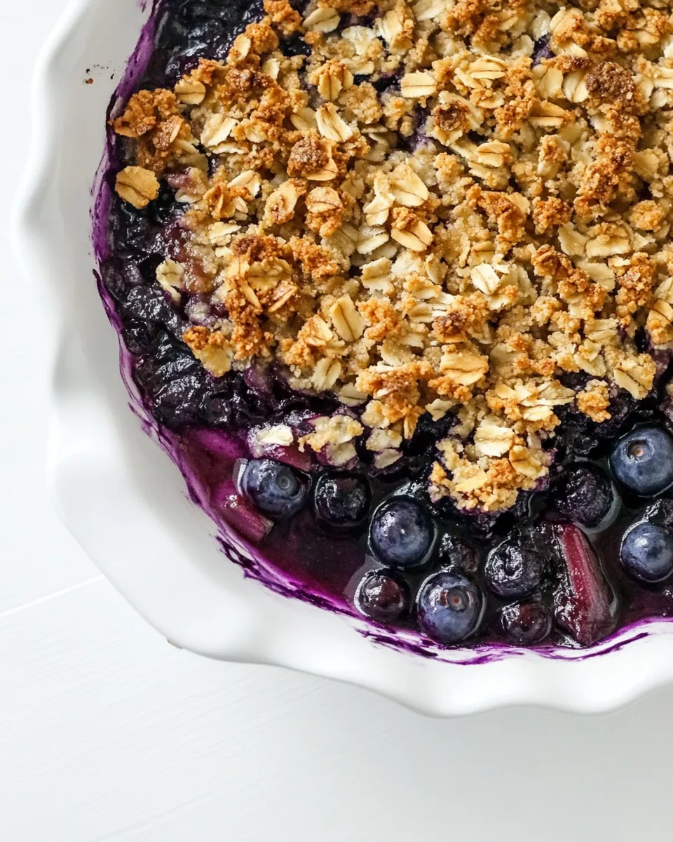 Blueberry Rhubarb Crisp