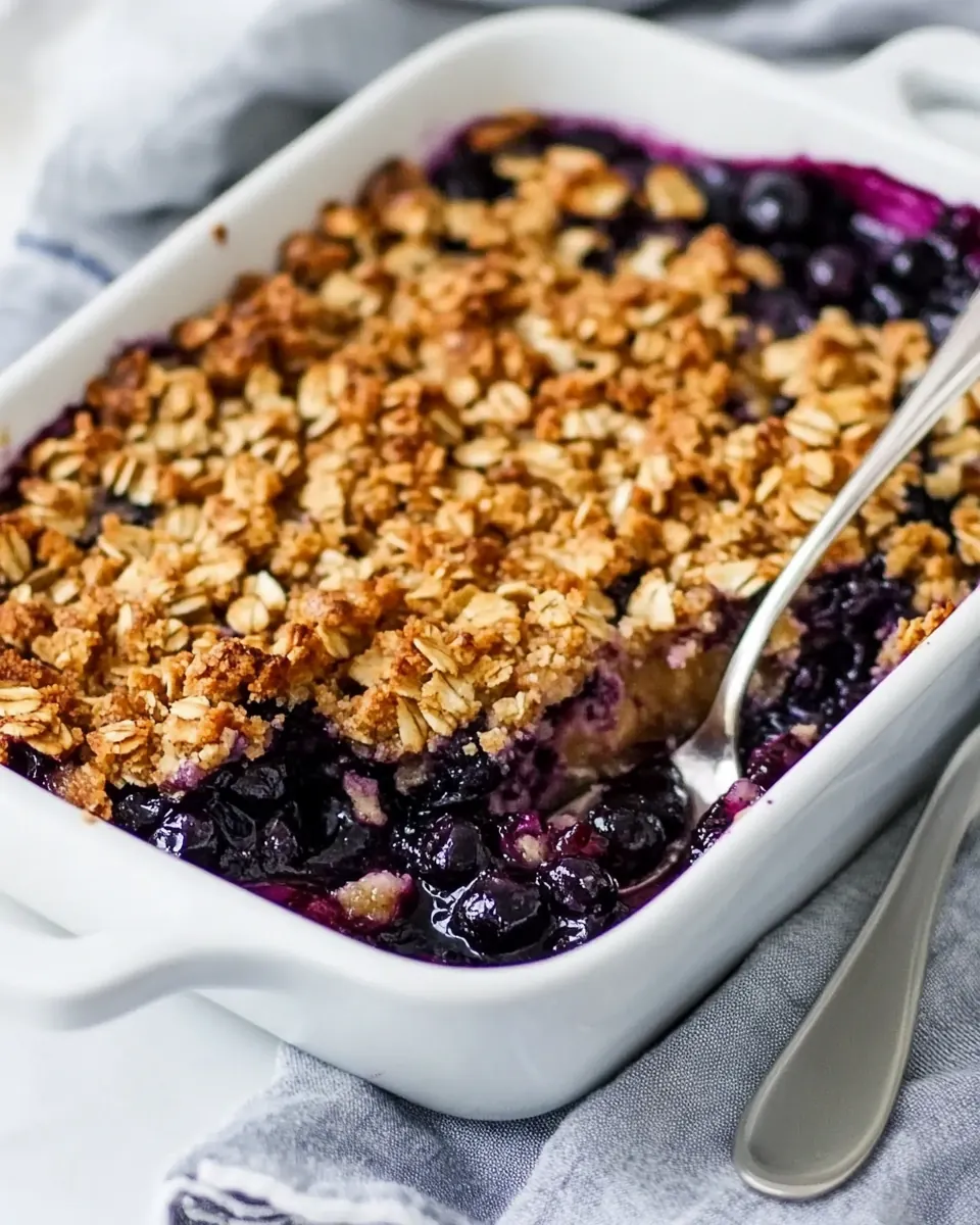 Blueberry Rhubarb Crisp
