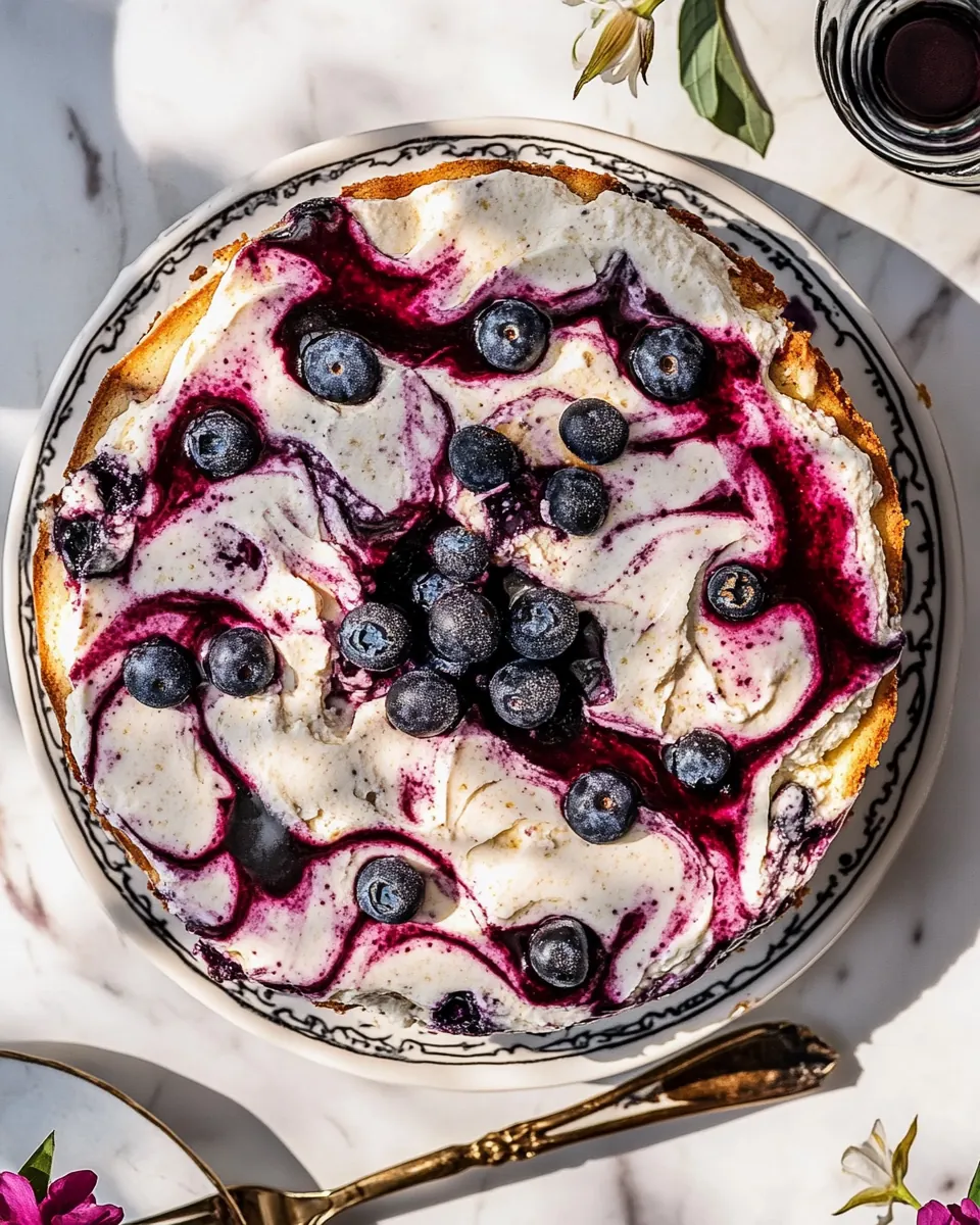 Blueberry Ricotta Pudding Cake
