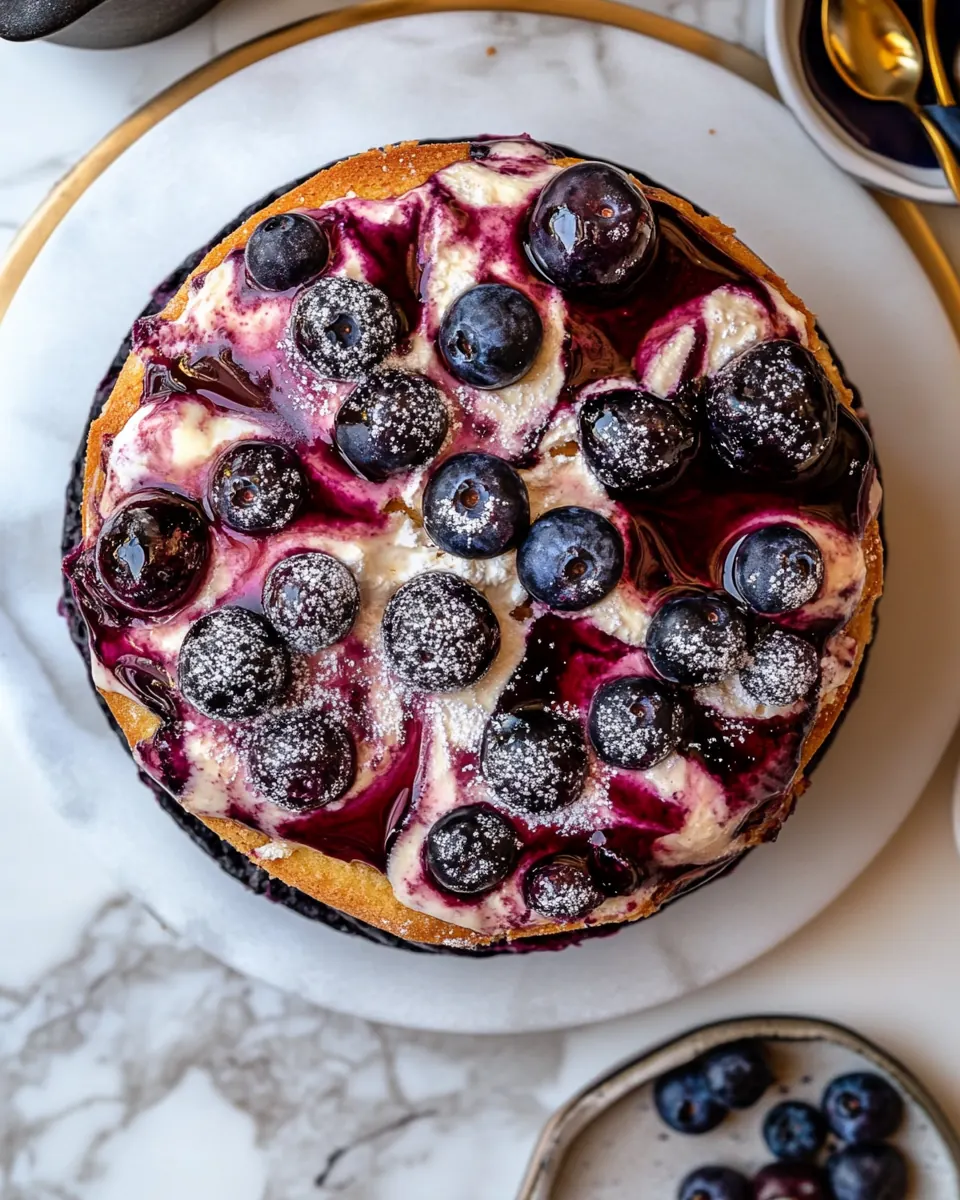 Blueberry Ricotta Pudding Cake