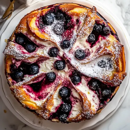 Blueberry Ricotta Pudding Cake