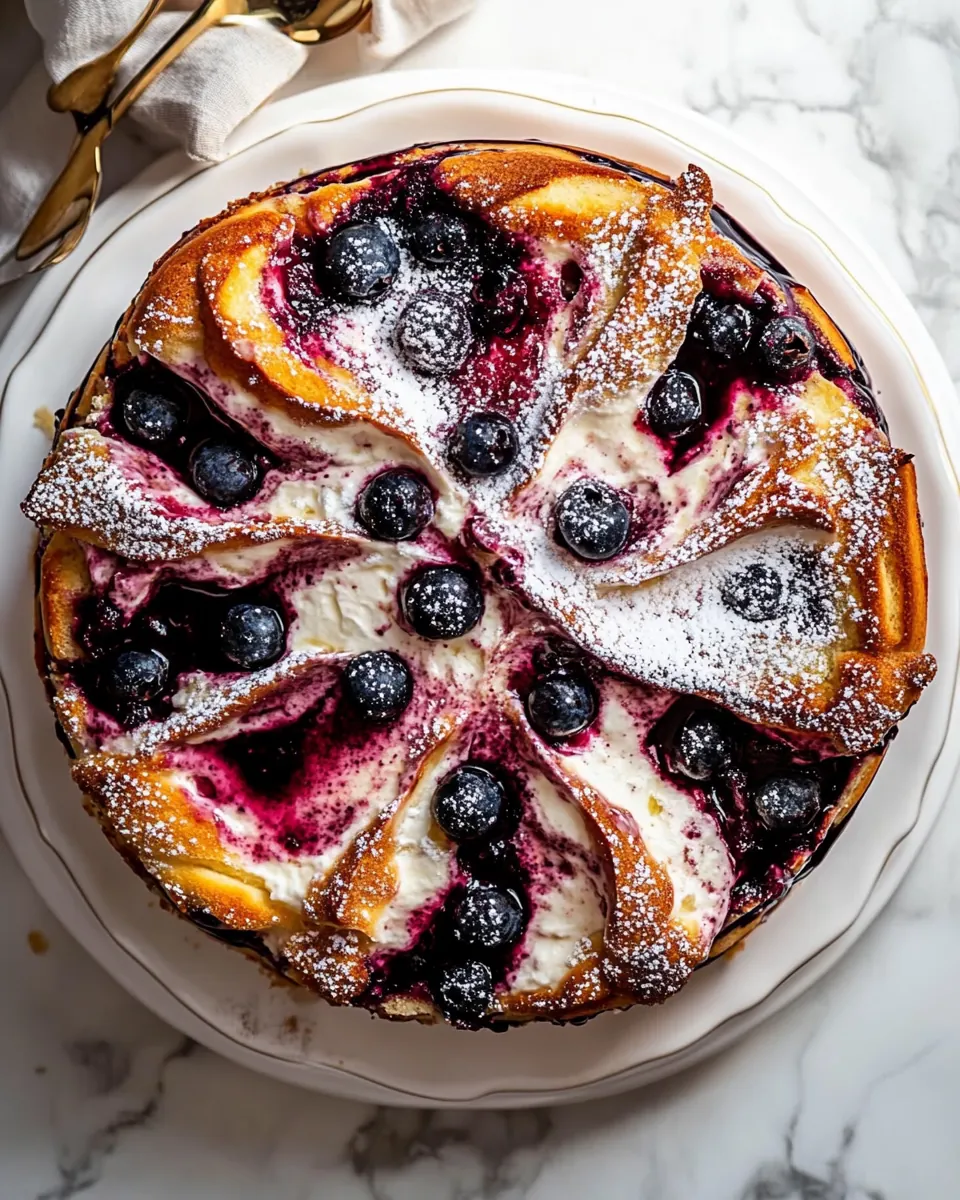 Blueberry Ricotta Pudding Cake