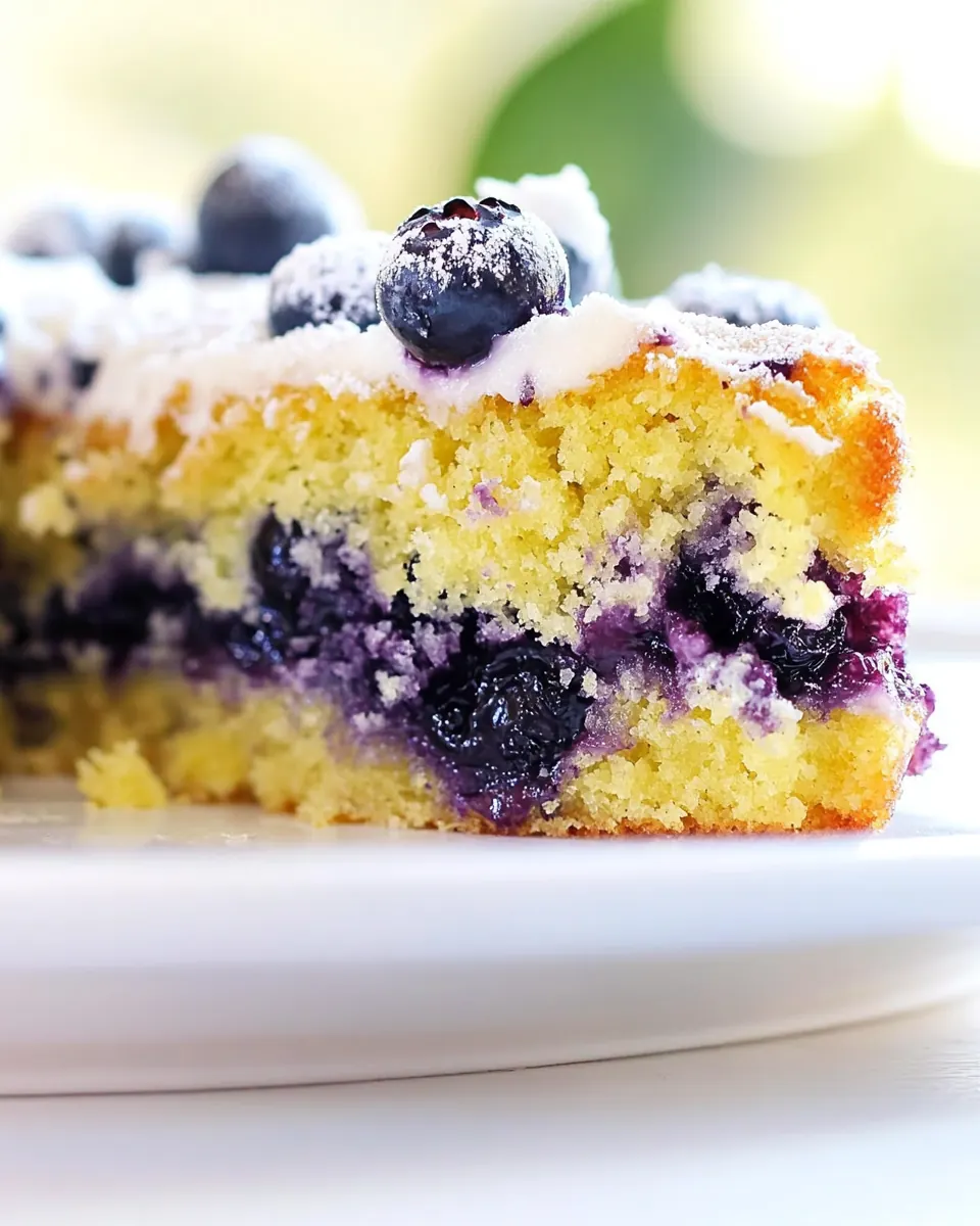 Blueberry Zucchini Poke Cake