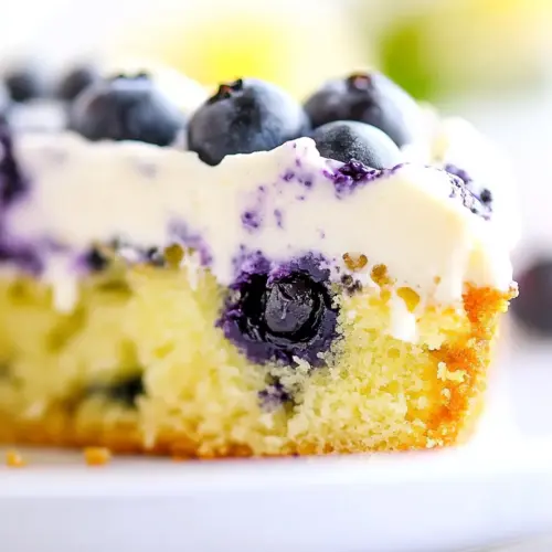 Blueberry Zucchini Poke Cake