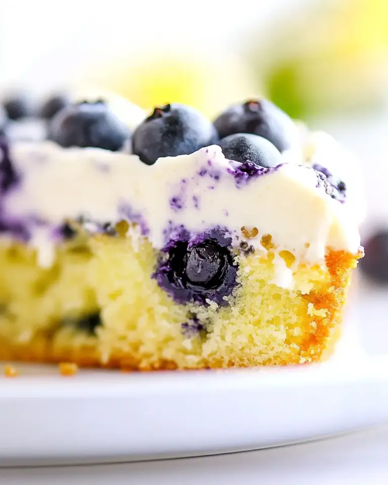 Blueberry Zucchini Poke Cake