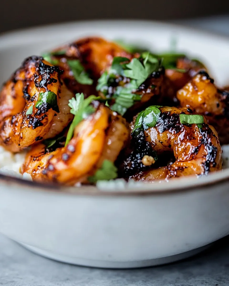 Brazilian Inspired Honey Garlic Shrimp