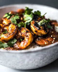 Brazilian Inspired Honey Garlic Shrimp
