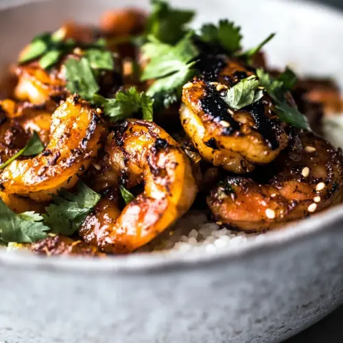 Brazilian Inspired Honey Garlic Shrimp
