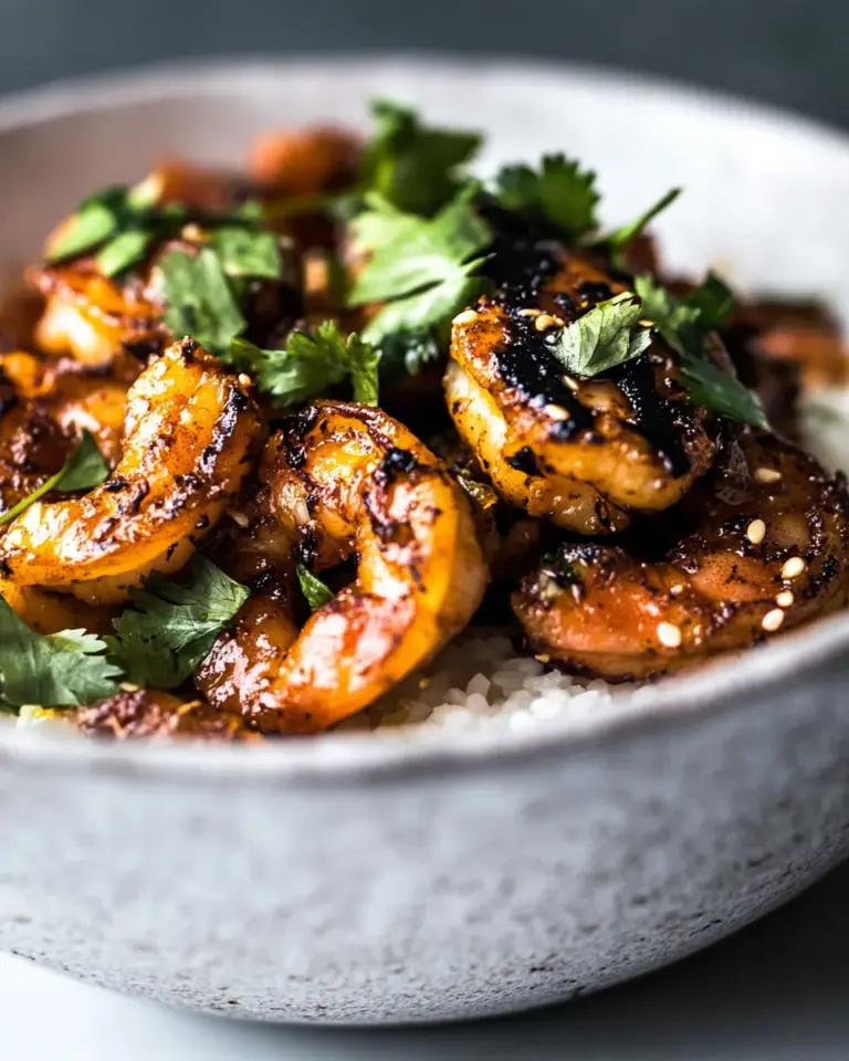 Brazilian Inspired Honey Garlic Shrimp