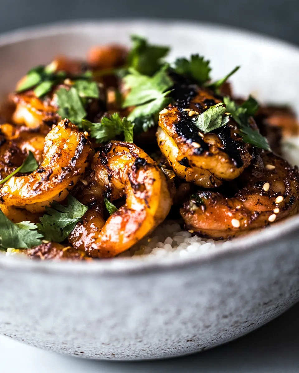 Brazilian Inspired Honey Garlic Shrimp