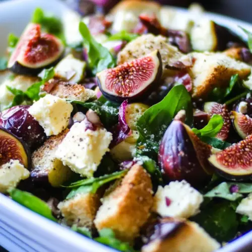 Bread Feta Salad with Figs