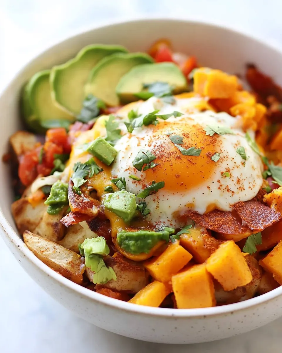 Breakfast Burrito Bowl with Spiced Butternut Squash