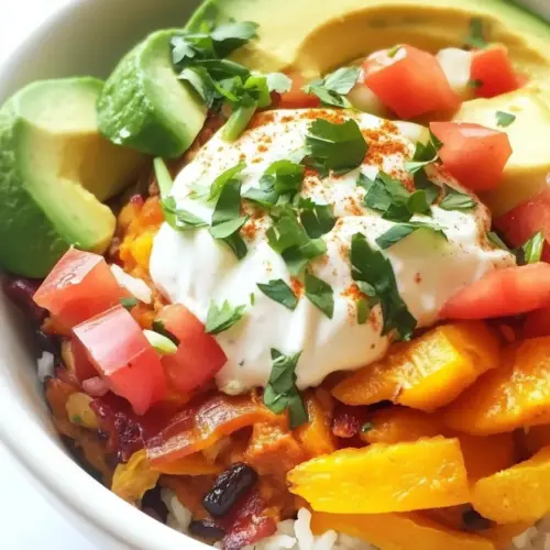 Breakfast Burrito Bowl with Spiced Butternut Squash