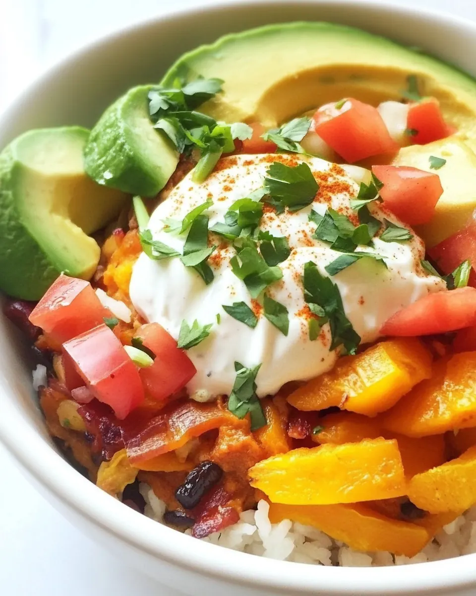 Breakfast Burrito Bowl with Spiced Butternut Squash