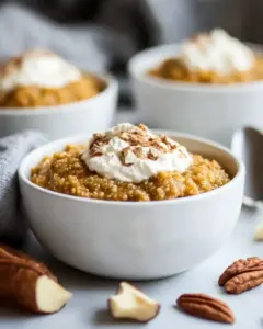 Breakfast Quinoa Recipe with Pumpkin and Whipped Ricotta