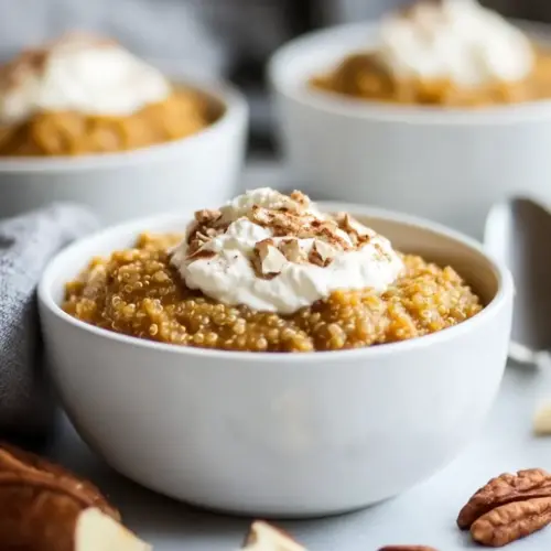 Breakfast Quinoa Recipe with Pumpkin and Whipped Ricotta