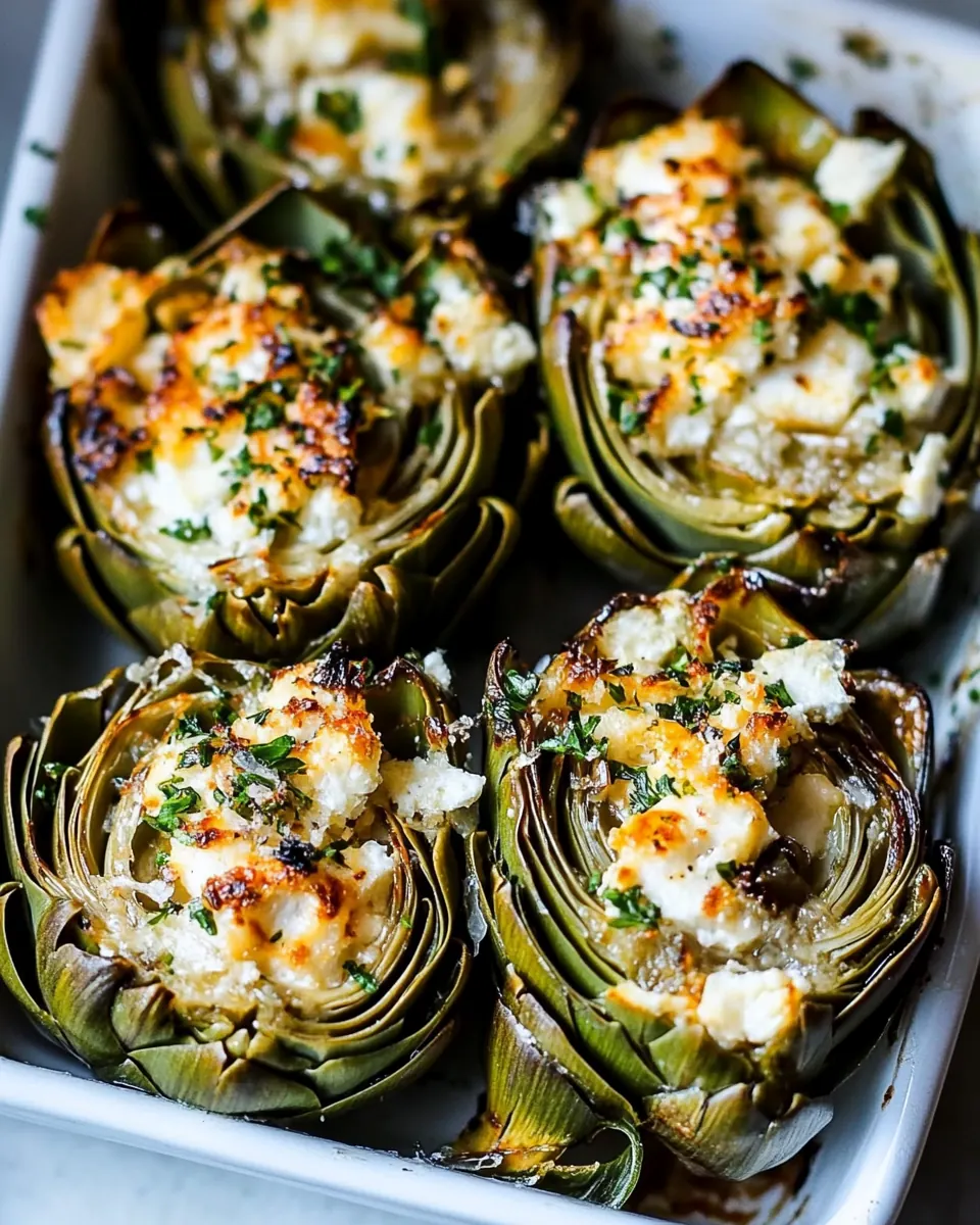 Brie Stuffed Artichokes