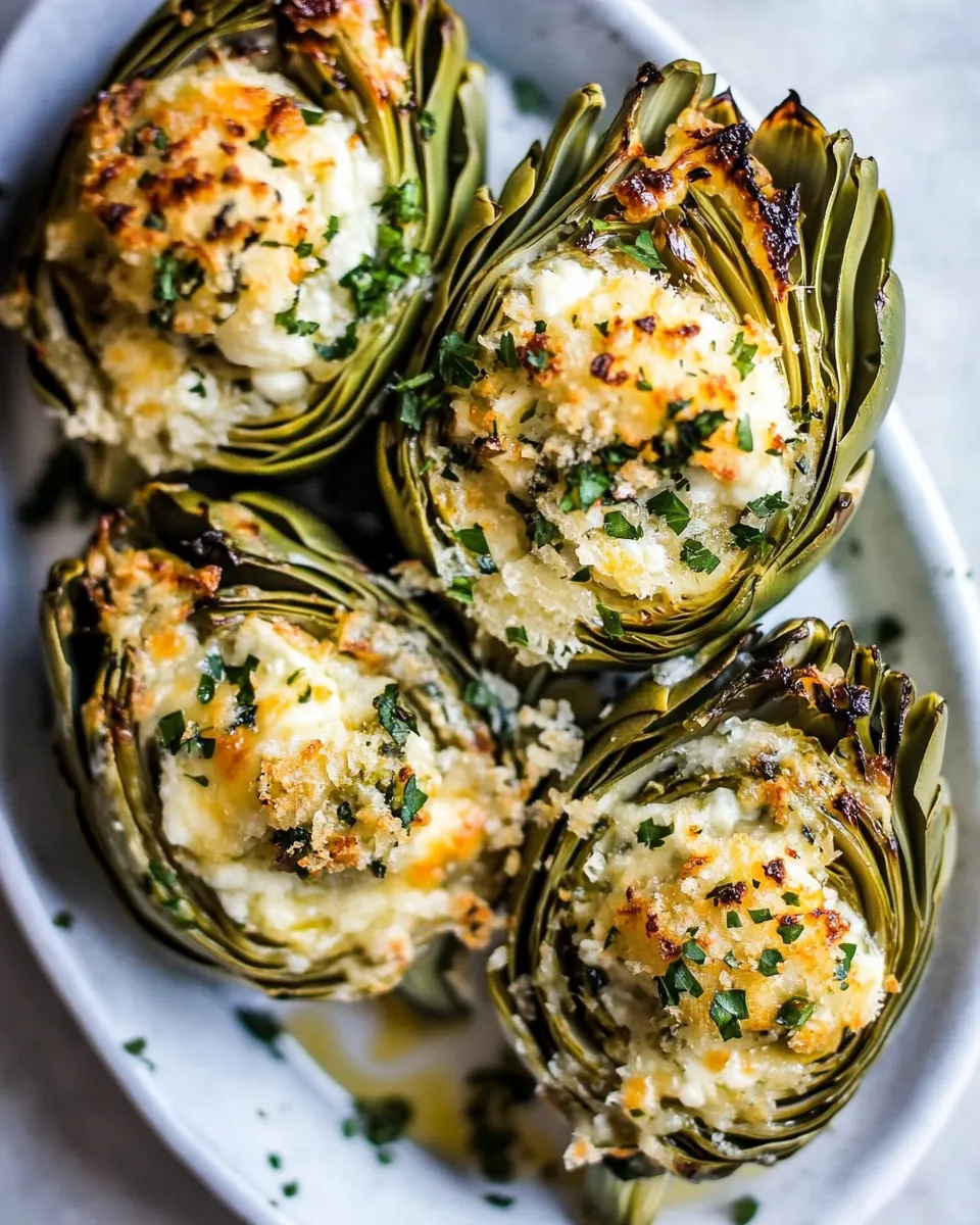 Brie Stuffed Artichokes