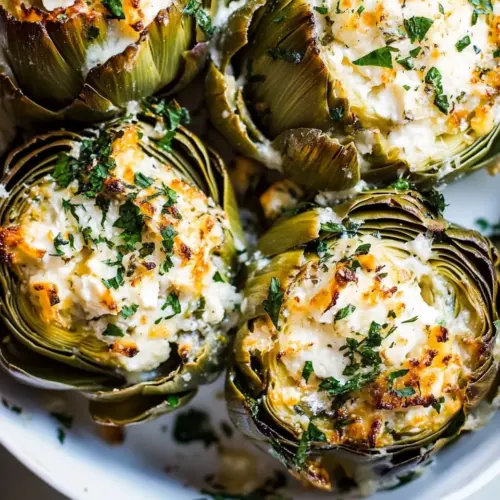 Brie Stuffed Artichokes