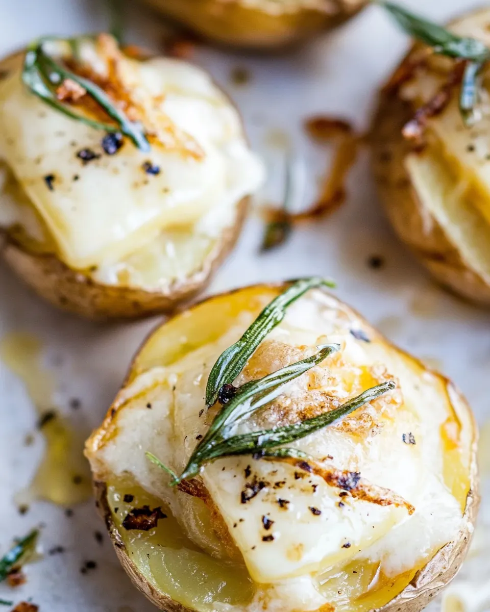 Brie Stuffed Crispy Baby Potatoes