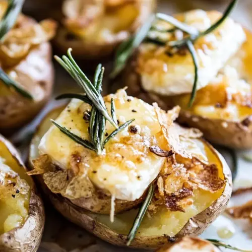 Brie Stuffed Crispy Baby Potatoes