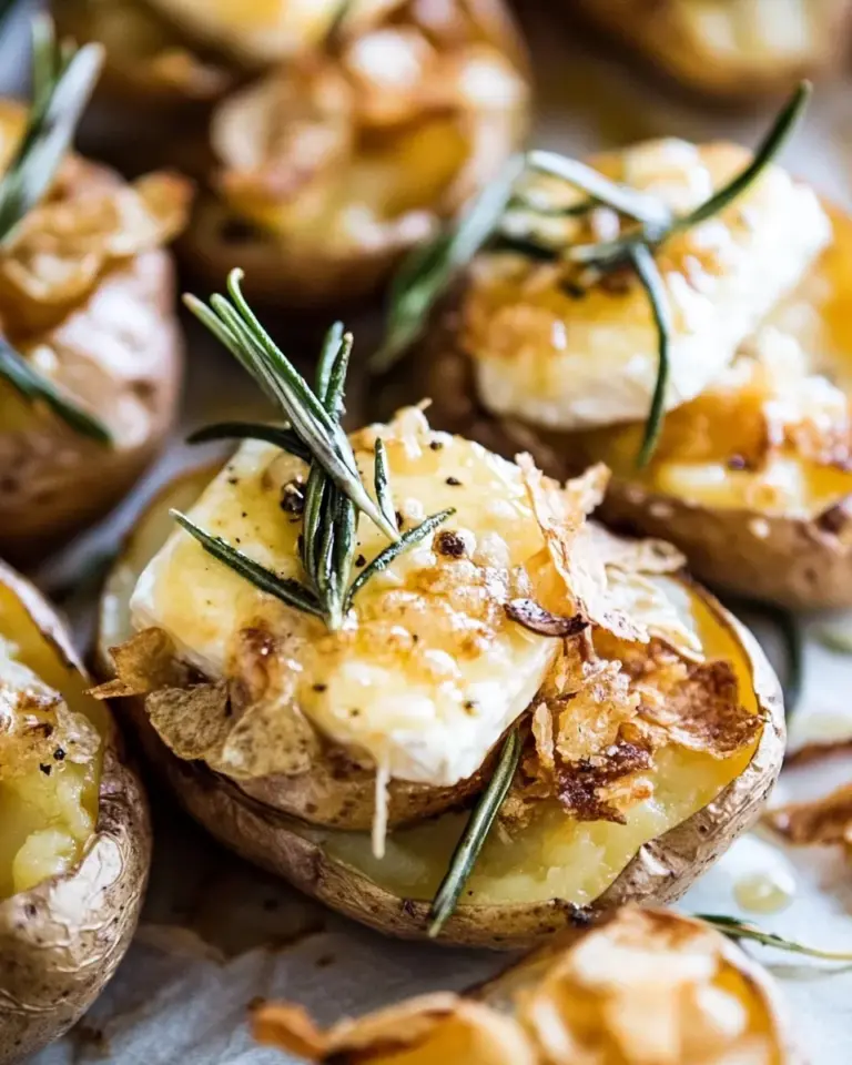 Brie Stuffed Crispy Baby Potatoes