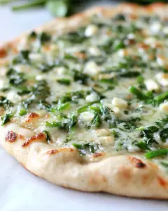 Brie and Garlic Scape Pizza