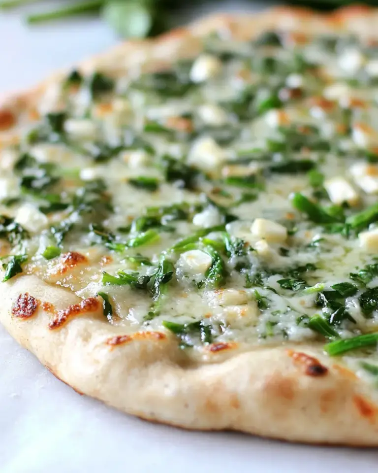 Brie and Garlic Scape Pizza