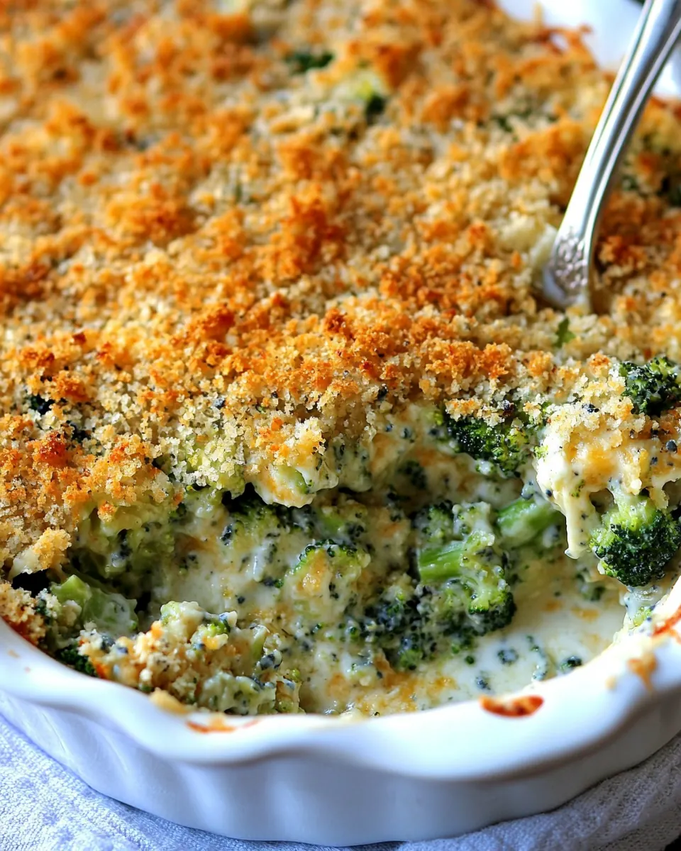 Broccoli Blue Cheese Bake